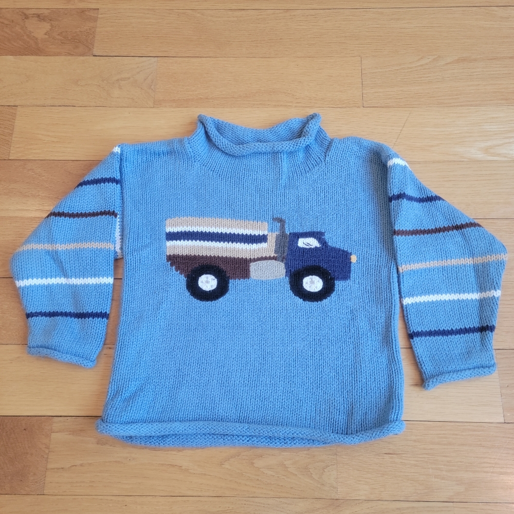 Claver Boys Rolled Neck Sweater Truck Sweater Size 4T